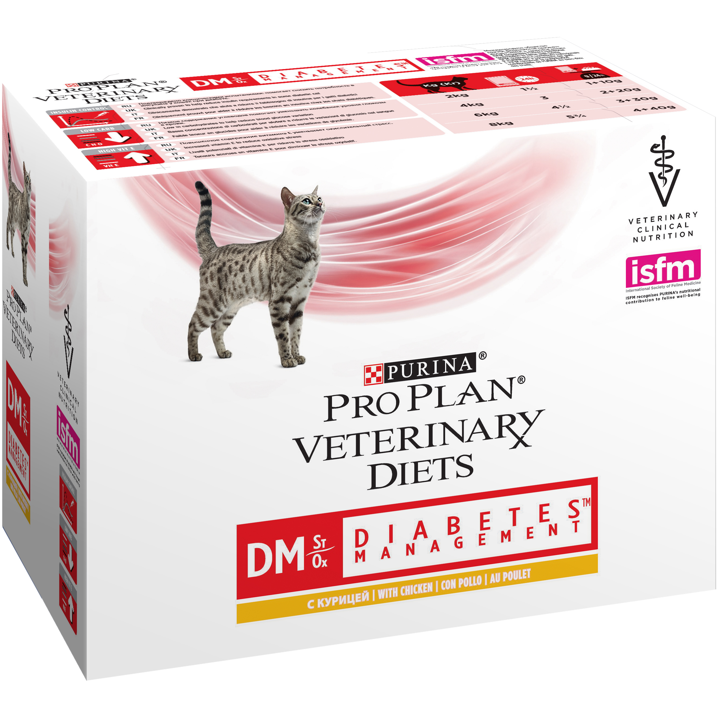 Влажный корм для кошек Purina Pro Plan Veterinary diets 0.085 кг курица (при диабете, лечебный) - фото 3