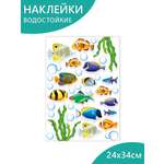 Наклейки Мир поздравлений развивающие в ванную комнату влагостойкие на плиту