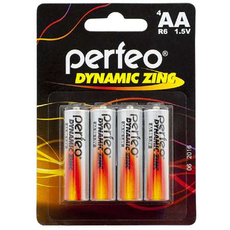 Батарейки Perfeo пальчиковые солевые PF R6/4BL