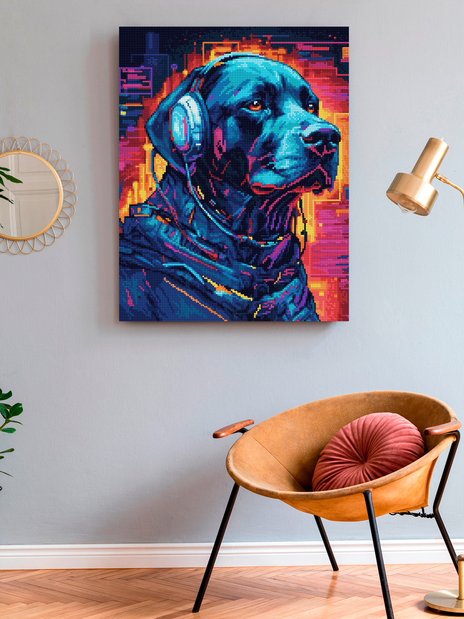 Алмазная мозаика Art on Canvas холст на подрамнике 40х50 см Техно дог - фото 3