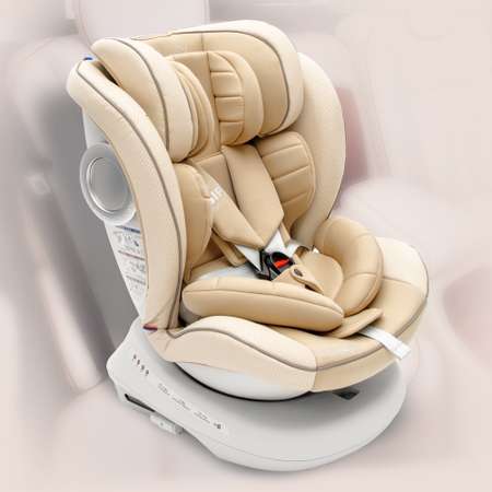 Автокресло детское Champion AmaroBaby Isofix класс D группа 0+/1/2/3 бежевый