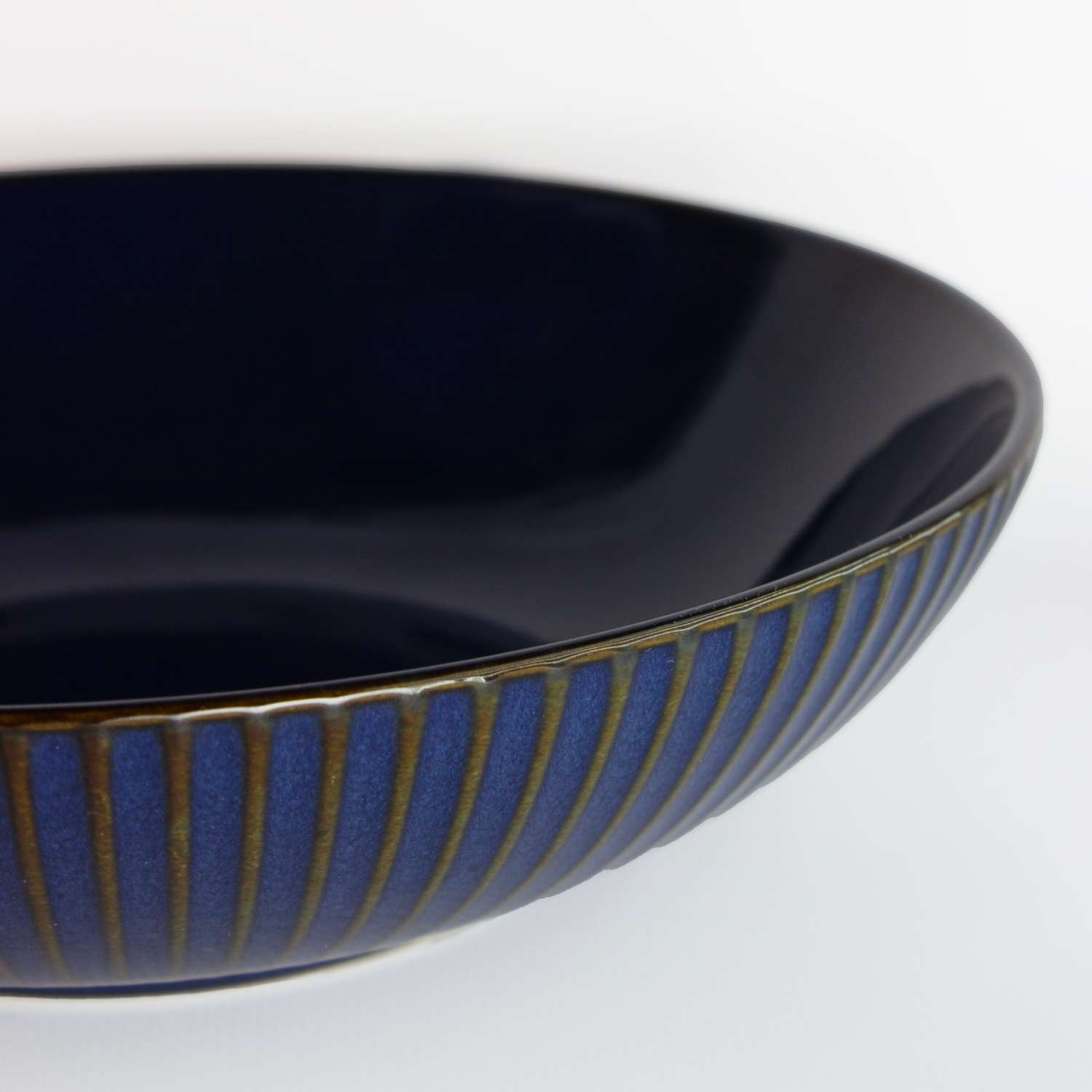 Набор тарелок Синие Грани суповые керамические 21 см 4 шт - фото 15