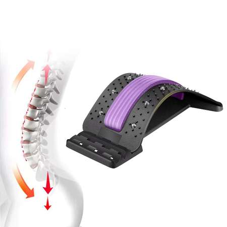 Тренажер мостик STRONG BODY МФР для спины и шеи черно-фиолетовый