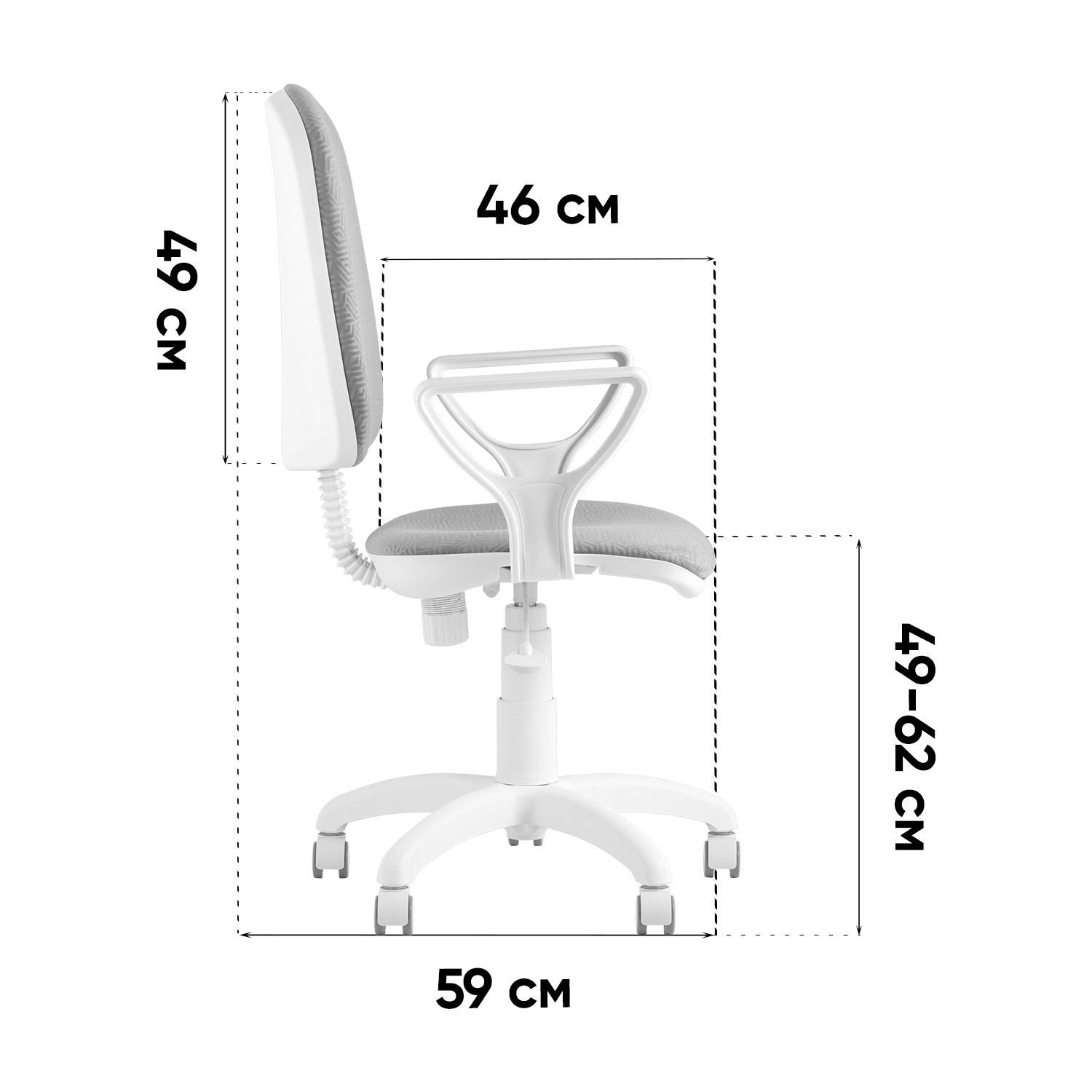 Детское компьютерное кресло Stool Group для школьника Престиж серое - фото 10