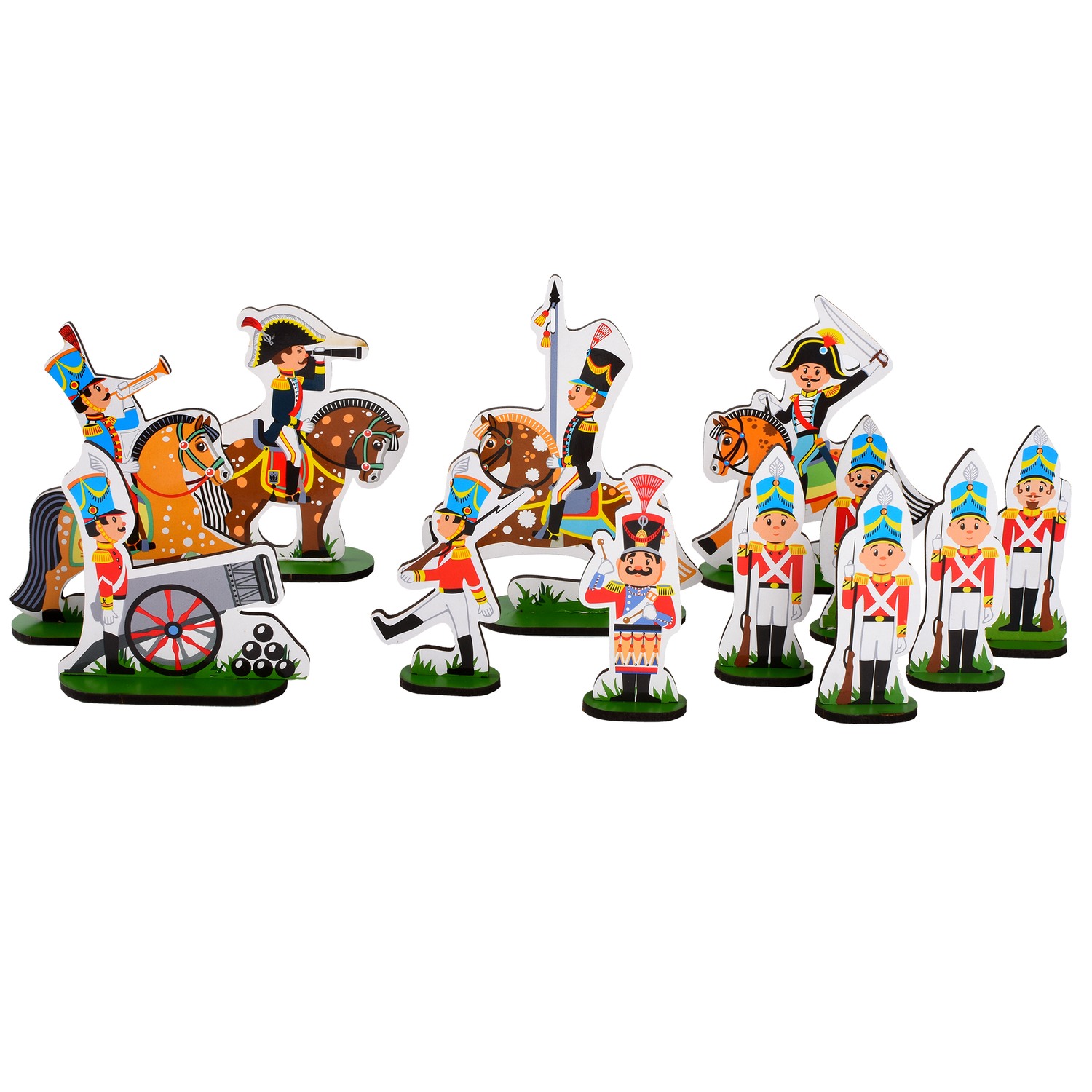 Набор деревянных солдатиков Мега Тойс Коллекционные Щелкунчик 12 героев - фото 1