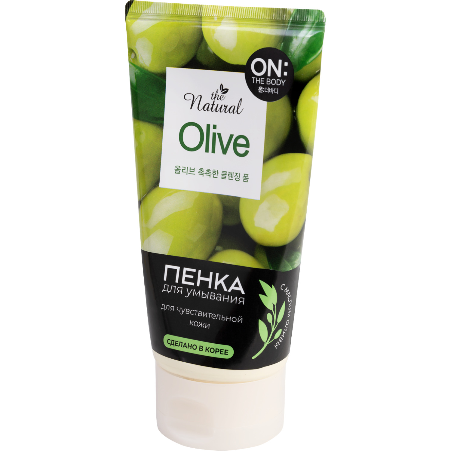 Пенка для умывания ON THE BODY Natural Olive с маслом оливы, 120 г