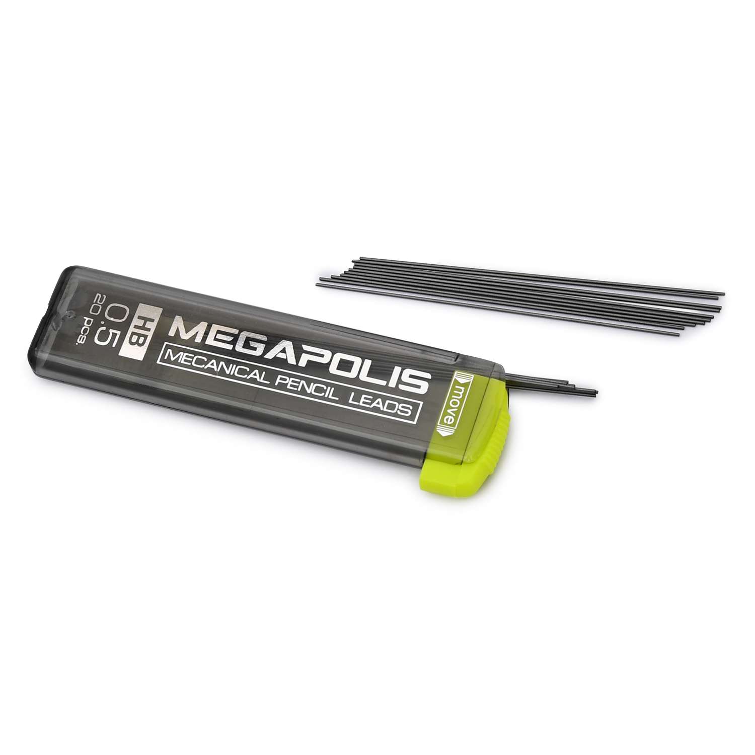 Грифели ErichKrause Megapolis concept для механических карандашей 05мм Черный - фото 1