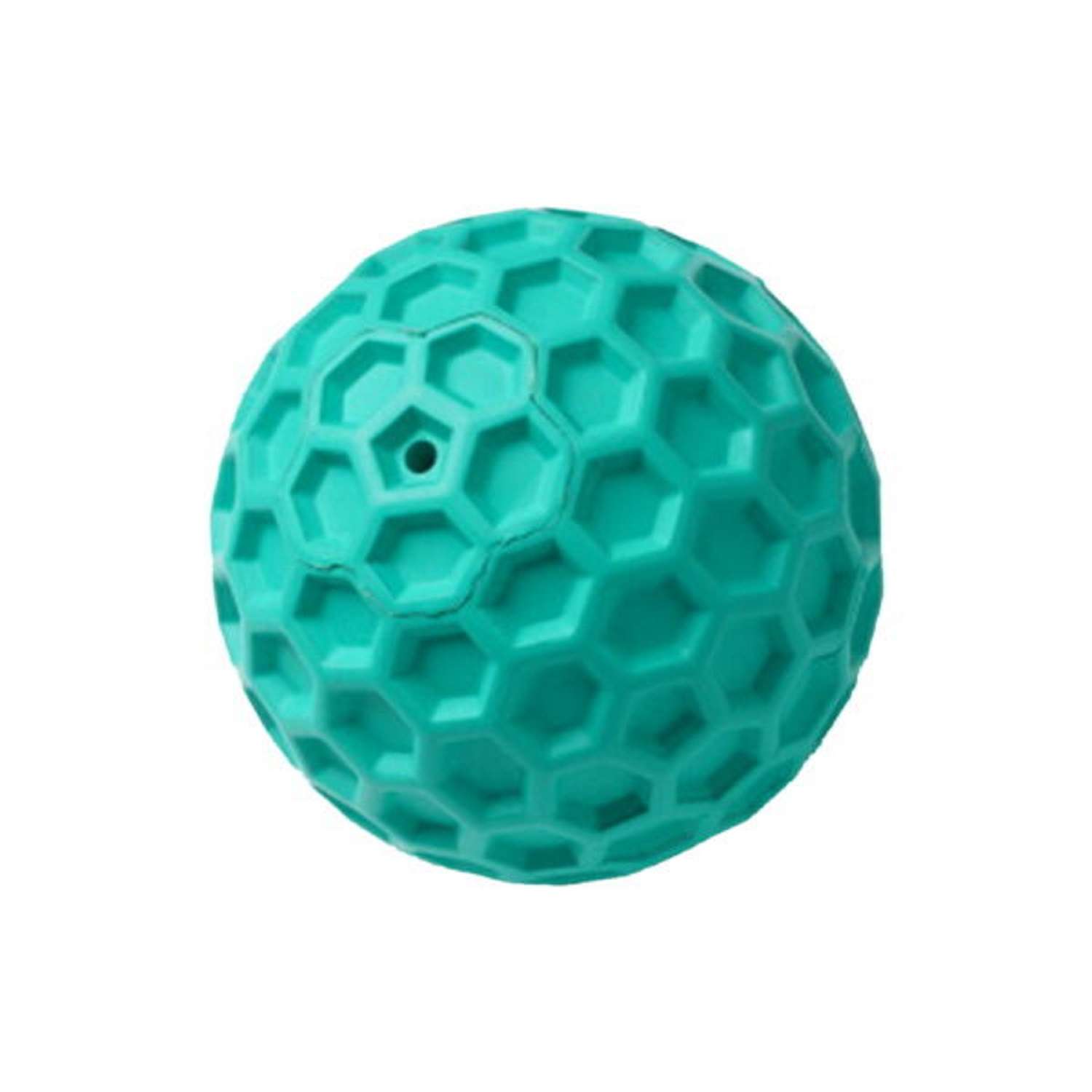 Игрушка для собак Homepet Silver series Мяч для чистки зубов каучук 8см Бирюзовый - фото 1