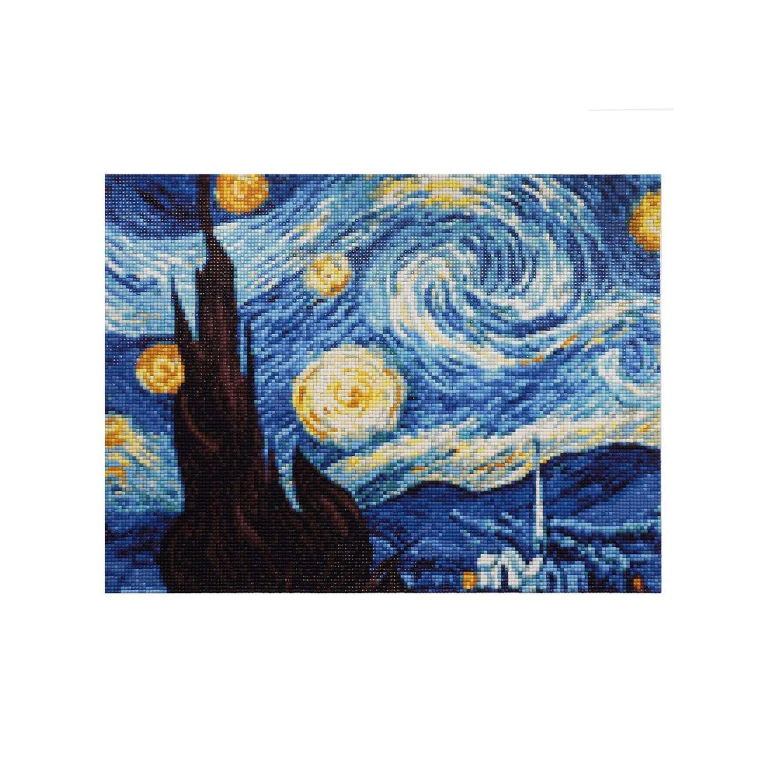 Алмазная мозаика Cristyle картина стразами Звездная ночь Ван Гог 30х40 см Cr 340001 - фото 4