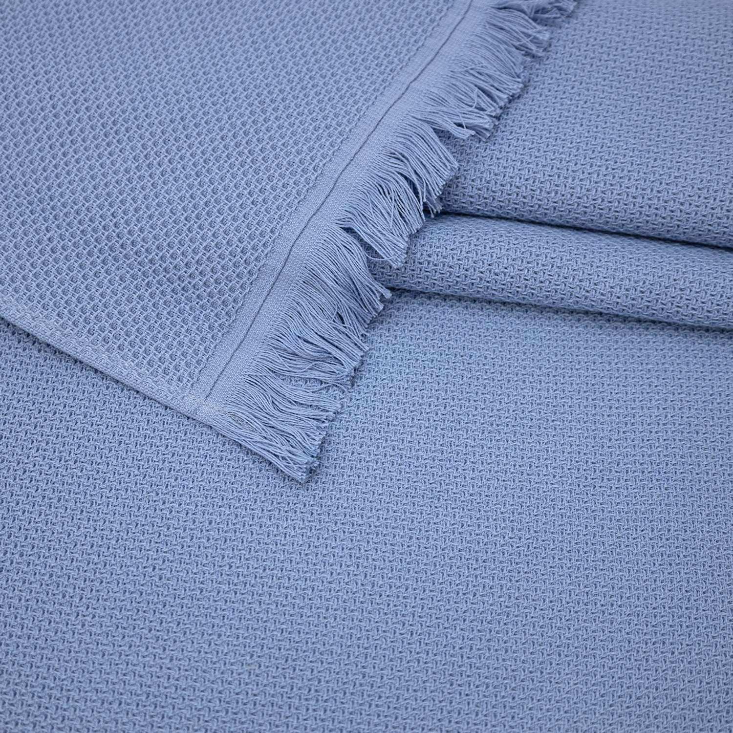 Вафельное полотенце BRAVO Сауна 100х150 синий - фото 2