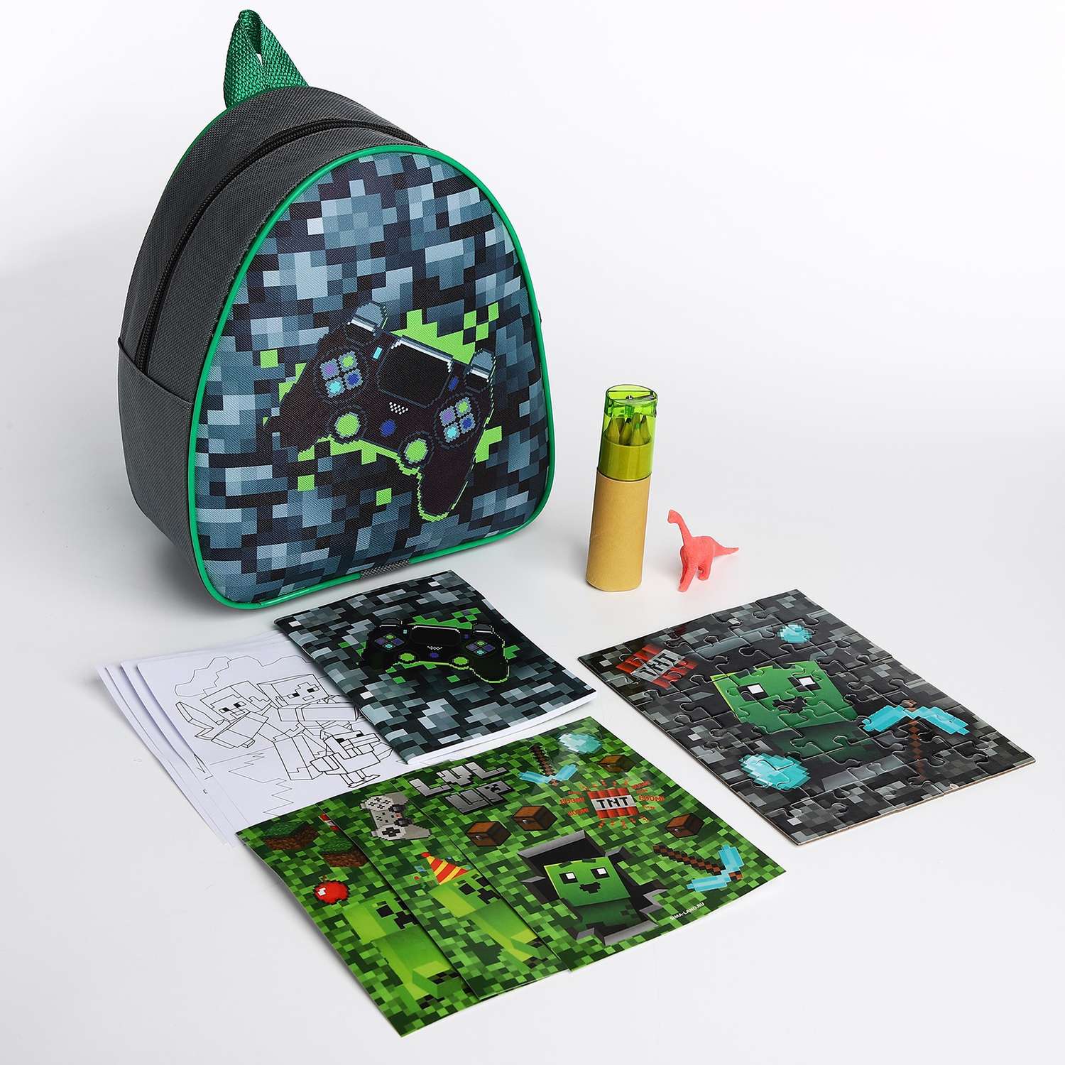 Подарочный набор NAZAMOK с рюкзаком для детей «Пиксельный мир» - фото 2