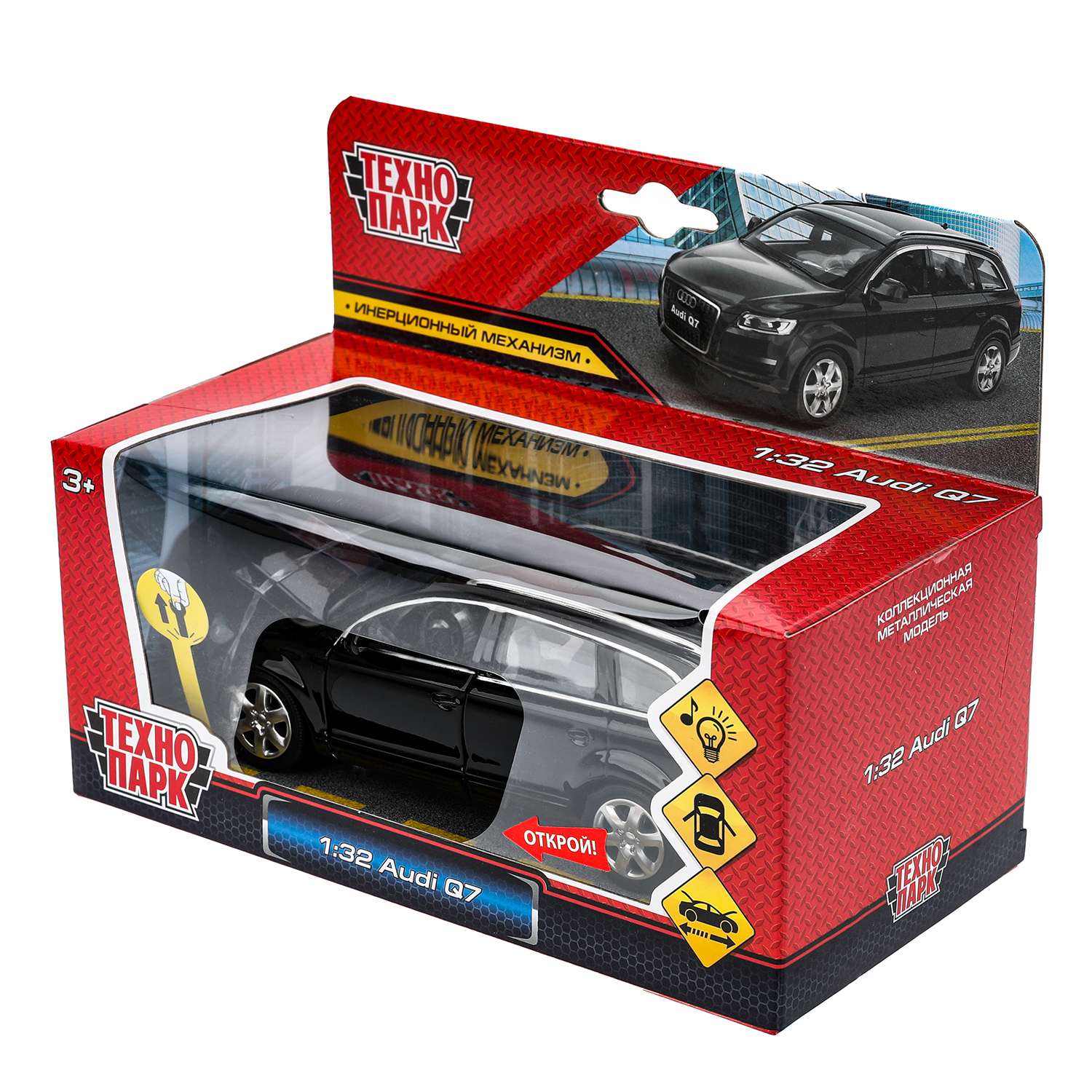 Автомобиль Технопарк Audi Q7 черный 380128 - фото 3