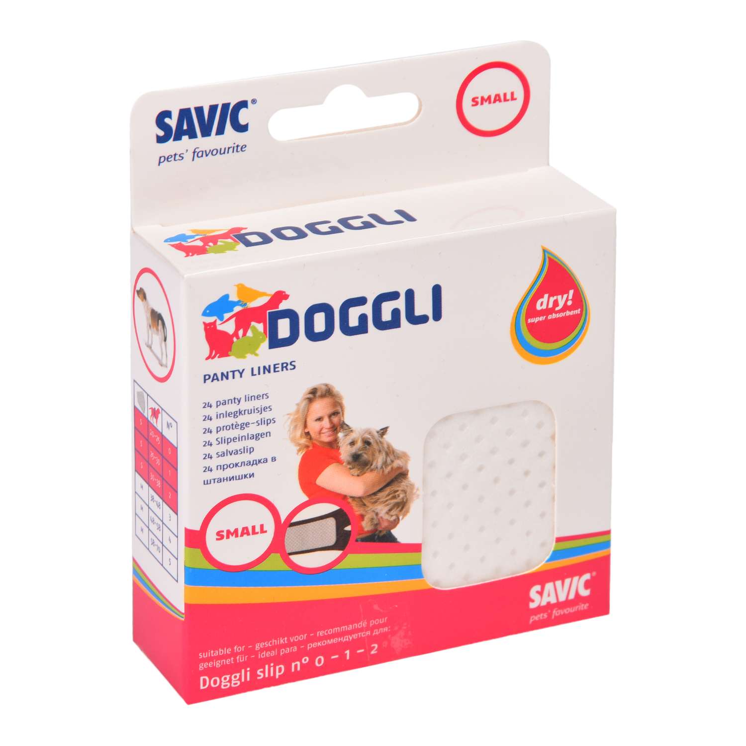 Прокладки для гигиенических трусов собак Savic Panty Liner Doggli 0-1-2 малые 24шт - фото 2