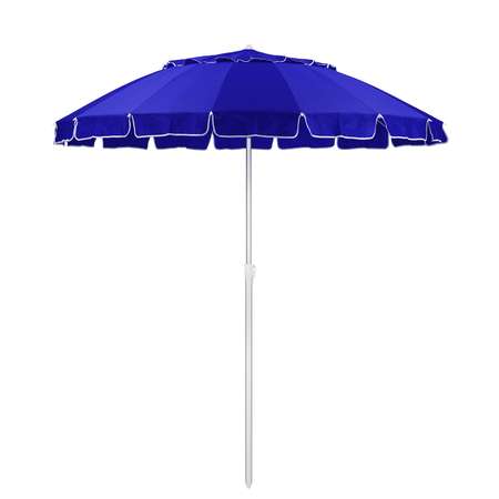 Зонт пляжный BABY STYLE большой с клапаном и наклоном 2.5 м ткань наклон в чехле синий
