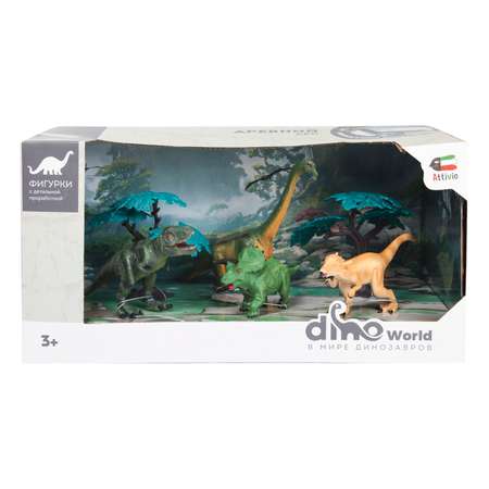 Набор фигурок Attivio Динозавры 4шт с аксессуарами OTG0936352