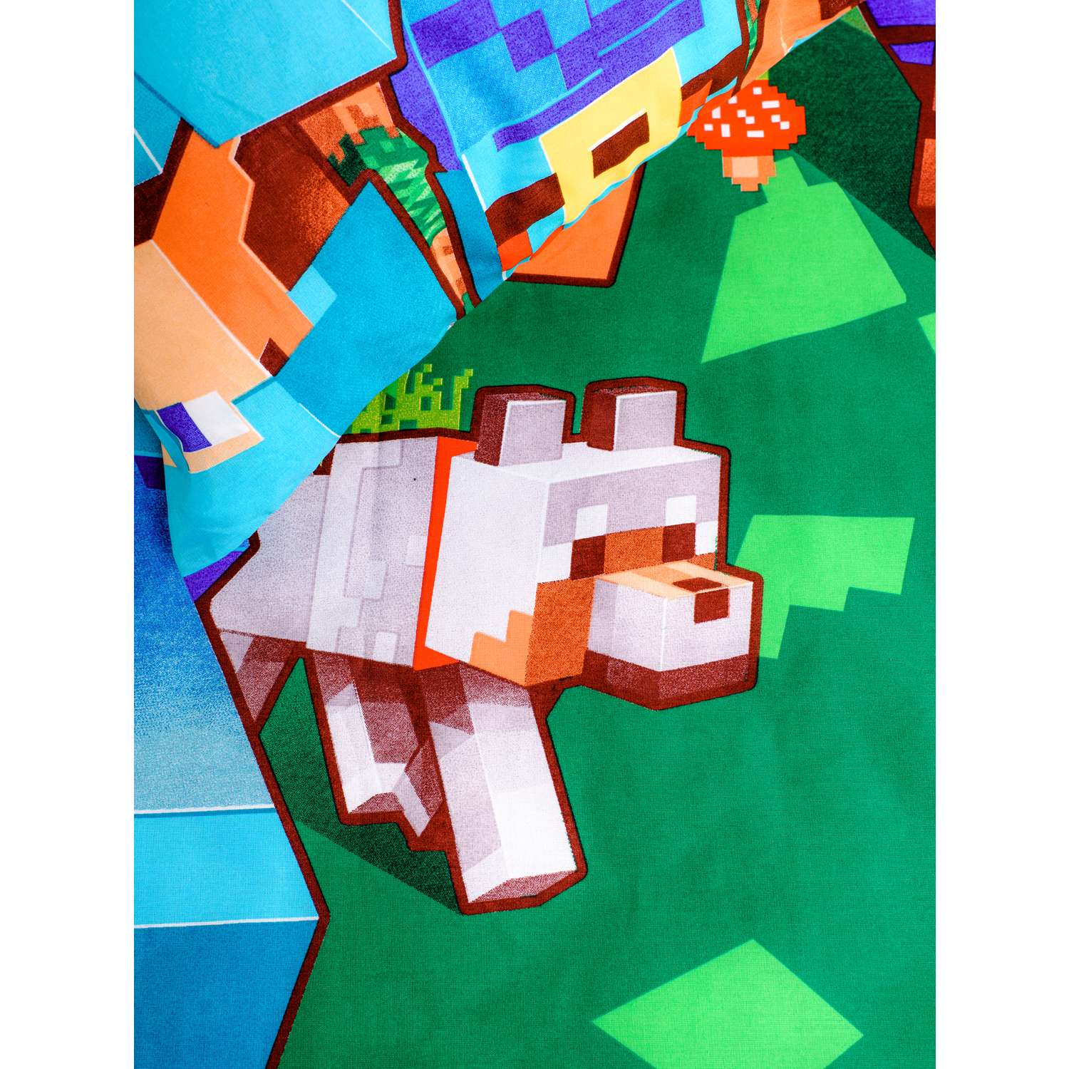 Комплект постельного белья Sleep Story Майнкрафт Minecraft с 2 наволочками - фото 6