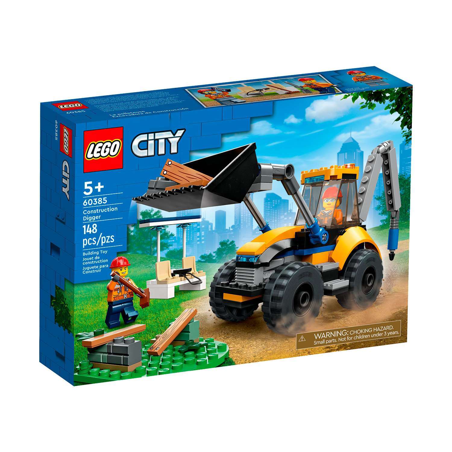 Конструктор детский LEGO City Строительный экскаватор 60385 - фото 9