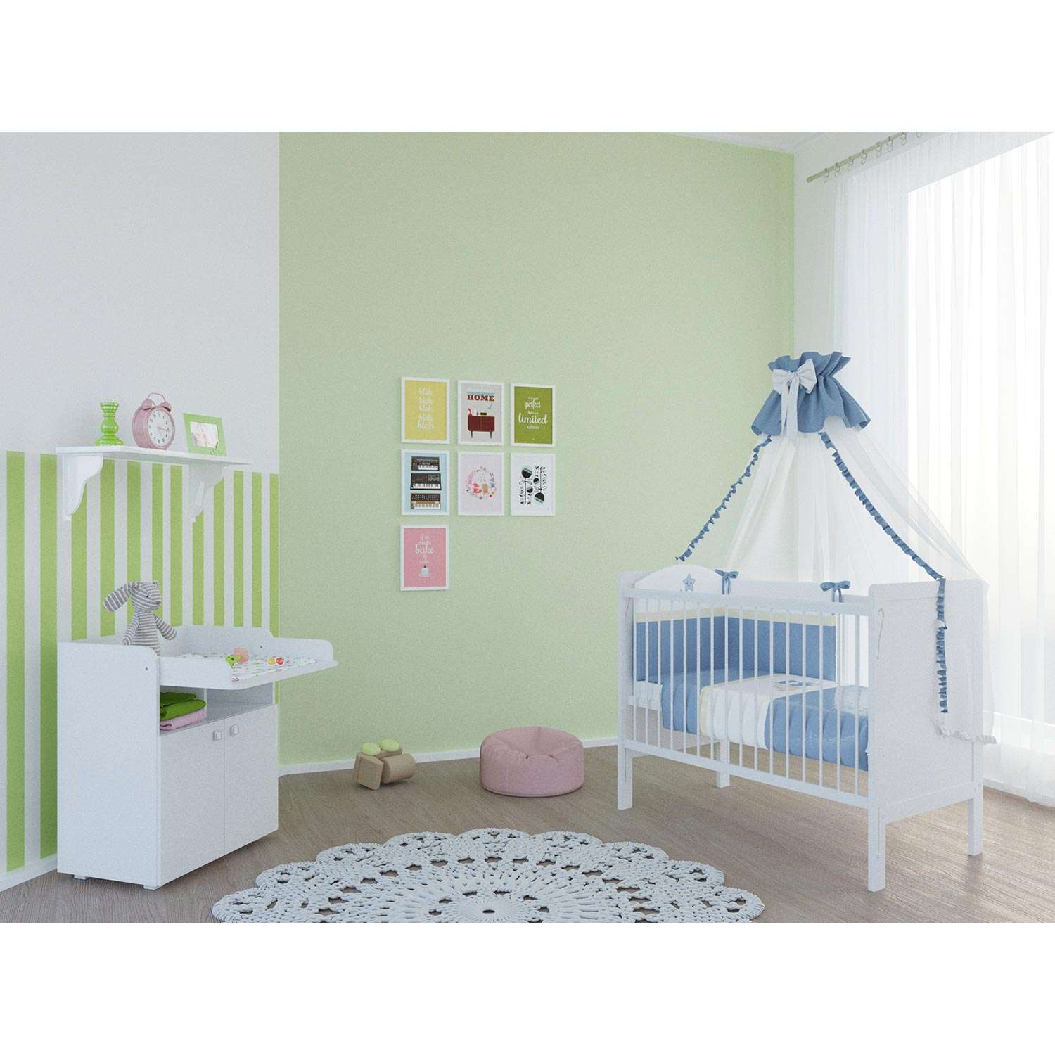 Комод Polini kids Simple 1270 Белый - фото 7