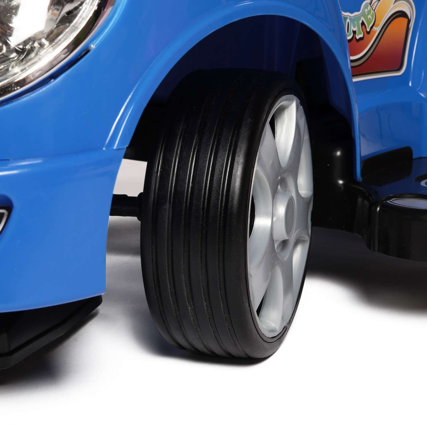Каталка BabyCare Cute Car  резиновые колёса синий - фото 6