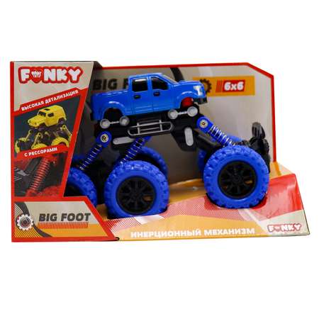 Машинка Funky Toys внедорожник инерционный 6х6 синяя FT97934-МП