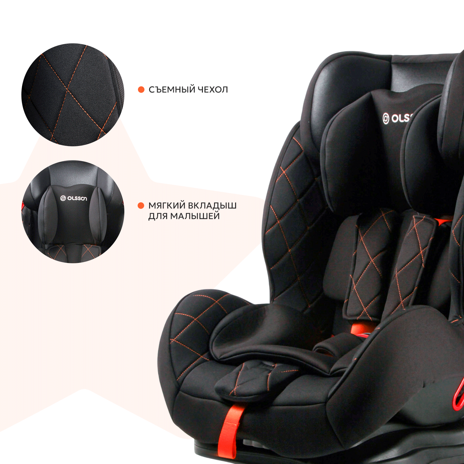 Автокресло Olsson Voyager Fix Black Sport Isofix 1/2/3 (9-36 кг) - фото 3