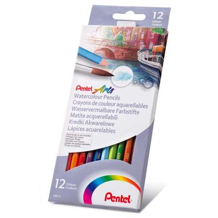 Карандаши  Pentel цветные акварельные Colour pencils 12 штук