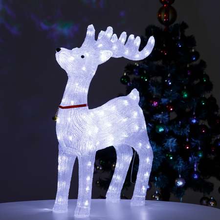 Фигура декоративная BABY STYLE Олень изгибы тела акрил LED холодный белый свет 68 см