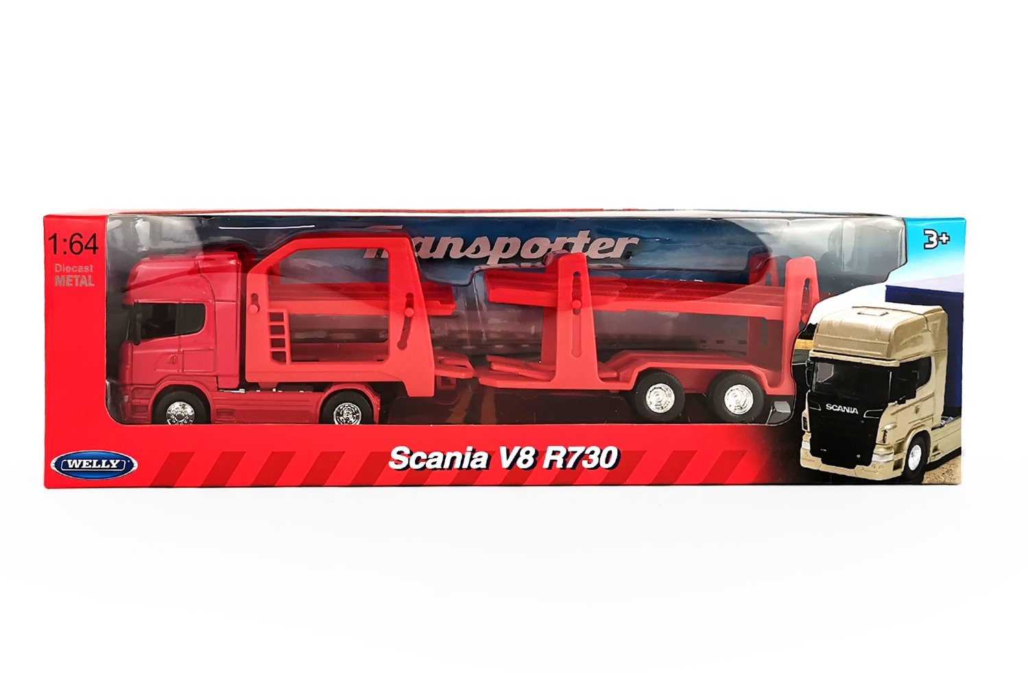 Грузовик Welly Scania 1:64 68023SS-F-GW - фото 1