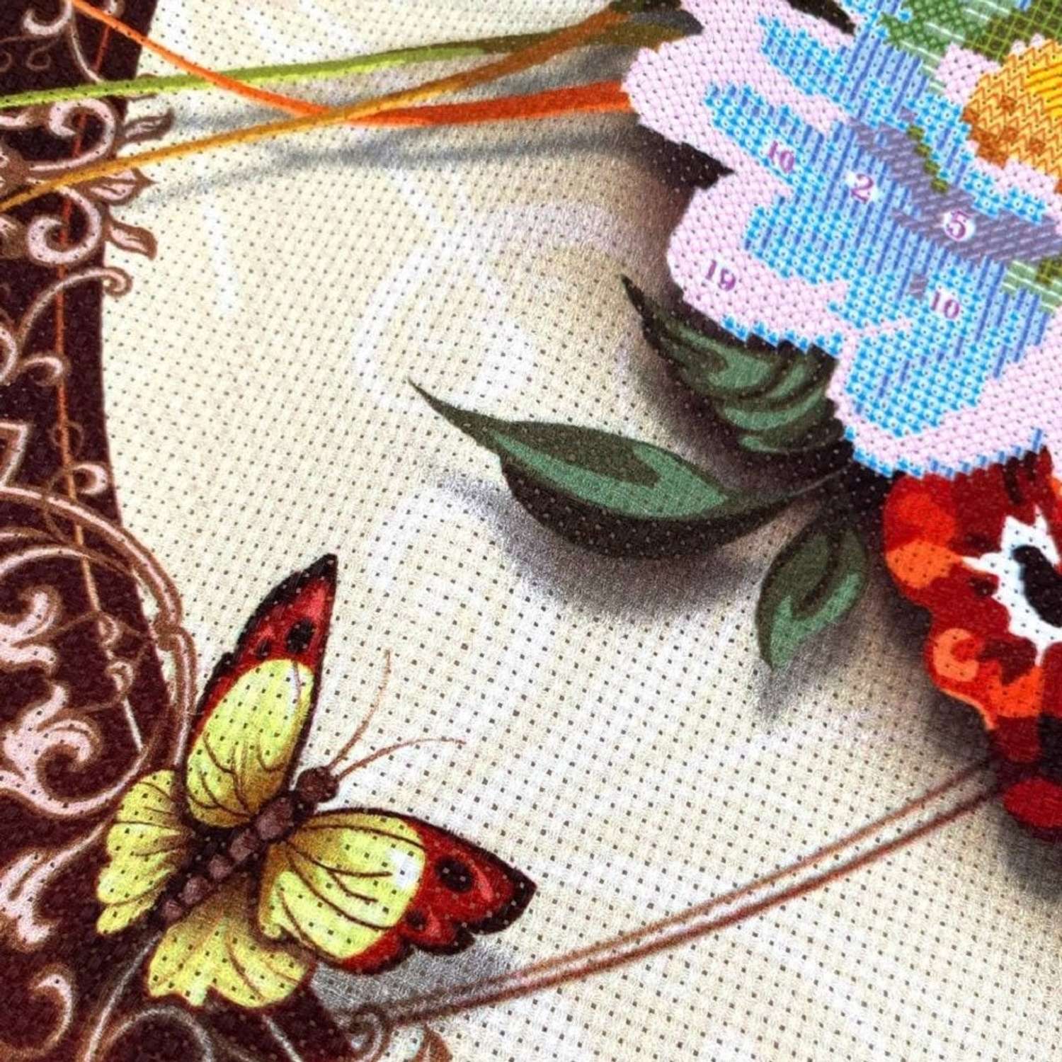 Набор для вышивания крестом Darvish Цветочная композиция наволочка - фото 5