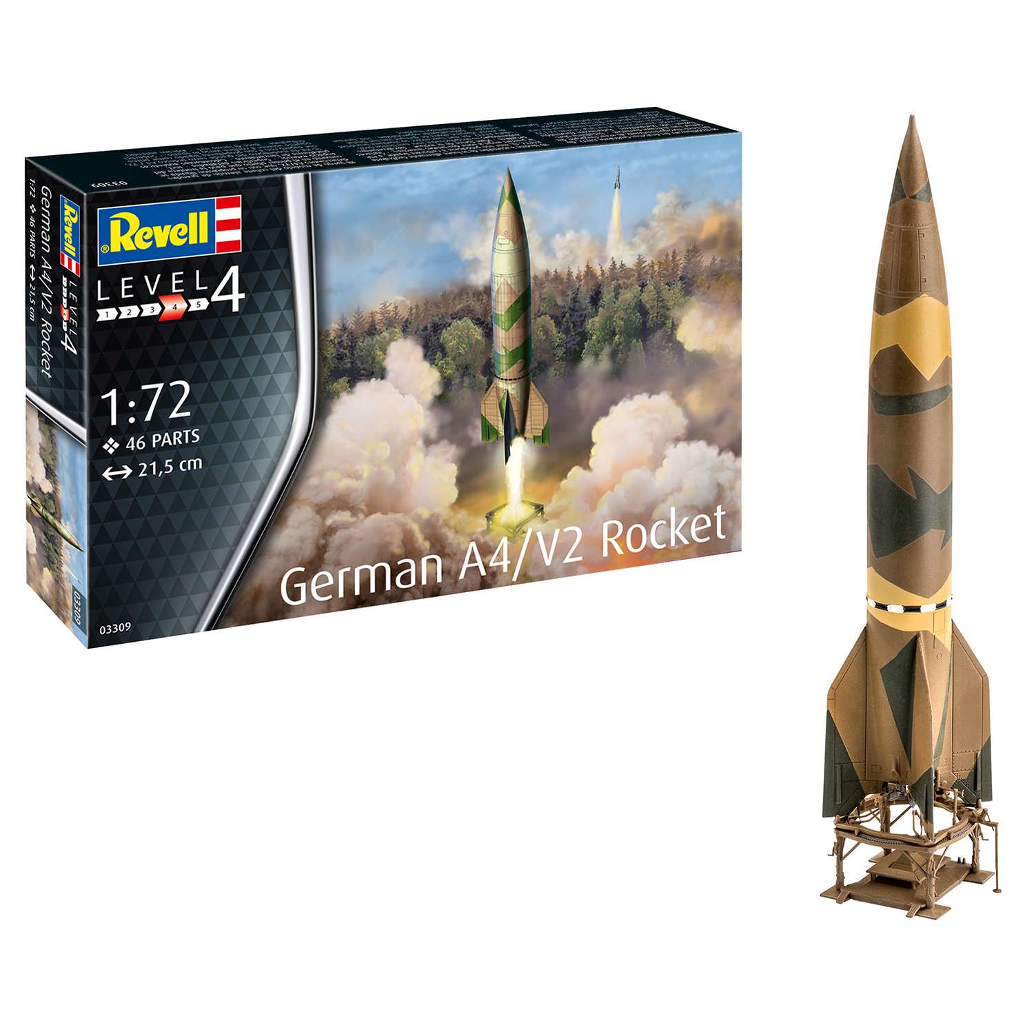 Сборная модель Revell Немецкая баллистическая ракета A4/V2 Rocket 03309 - фото 2