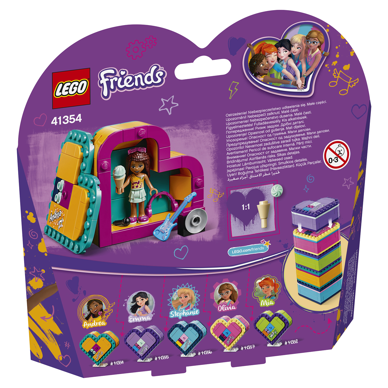 Конструктор LEGO Friends Шкатулка-сердечко Андреа 41354 - фото 3