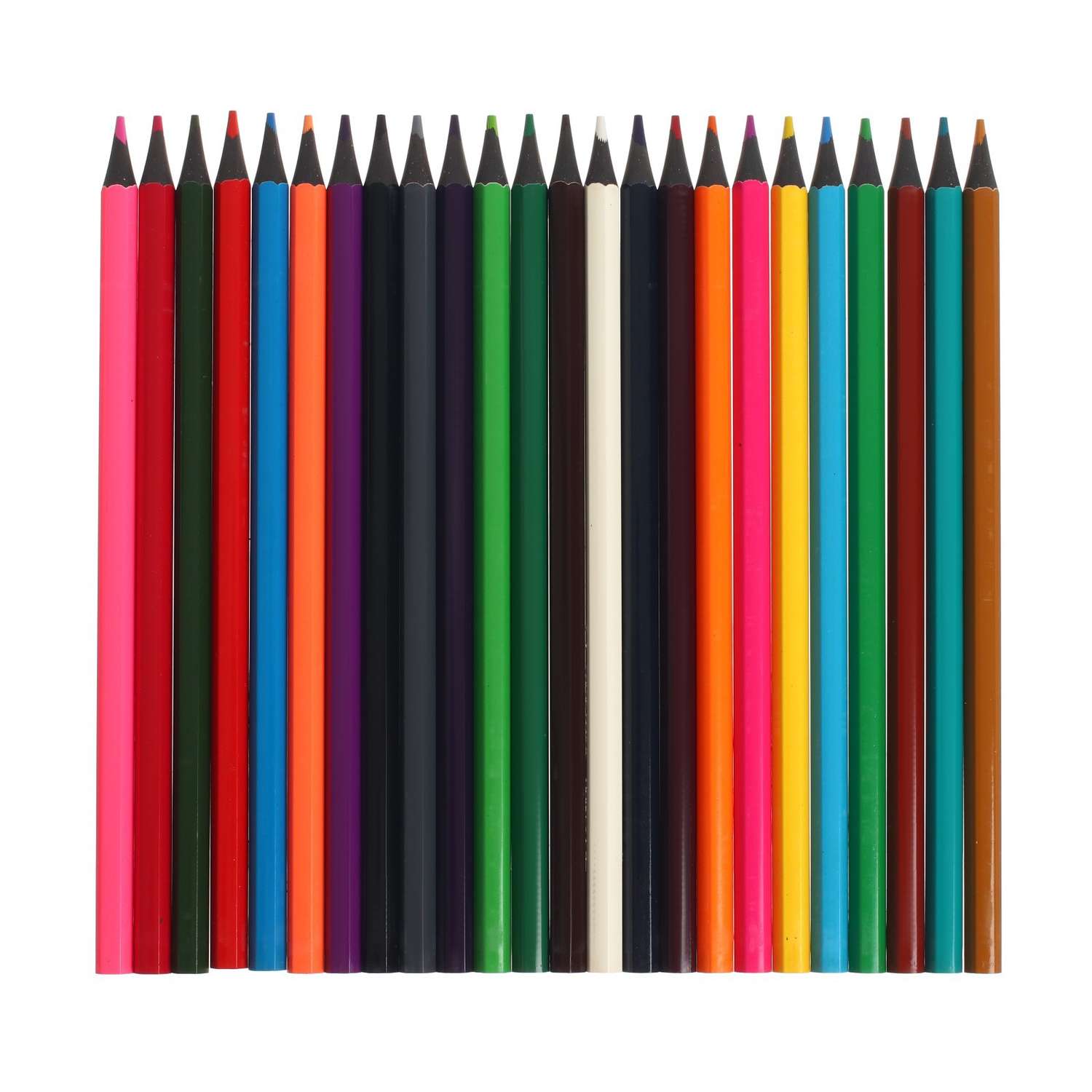 Карандаши Sima-Land 24 цвета в тубусе шестигранные пластиковые - фото 2