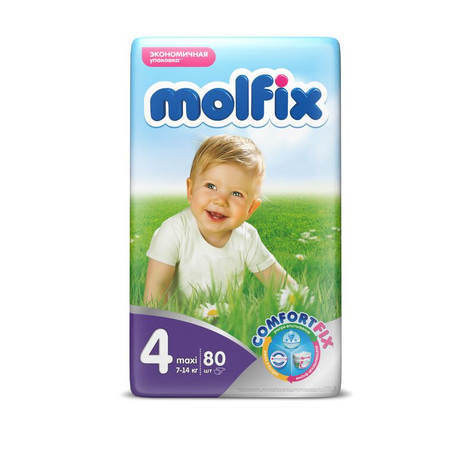 Подгузники Molfix Comfortfix Макси 7-14кг 80шт