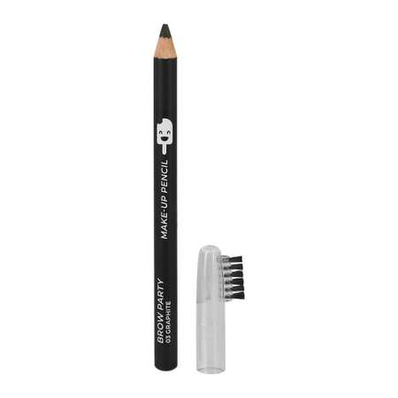 Карандаш для бровей ISCREAM Brow party с щеточкой (тон 03 graphite)