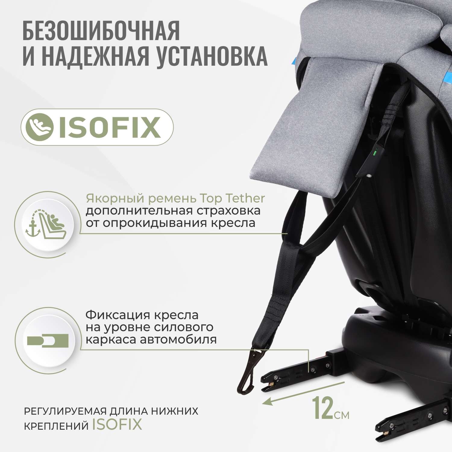 Детское автокресло SmartTravel Boss ISOFIX Light grey - фото 10