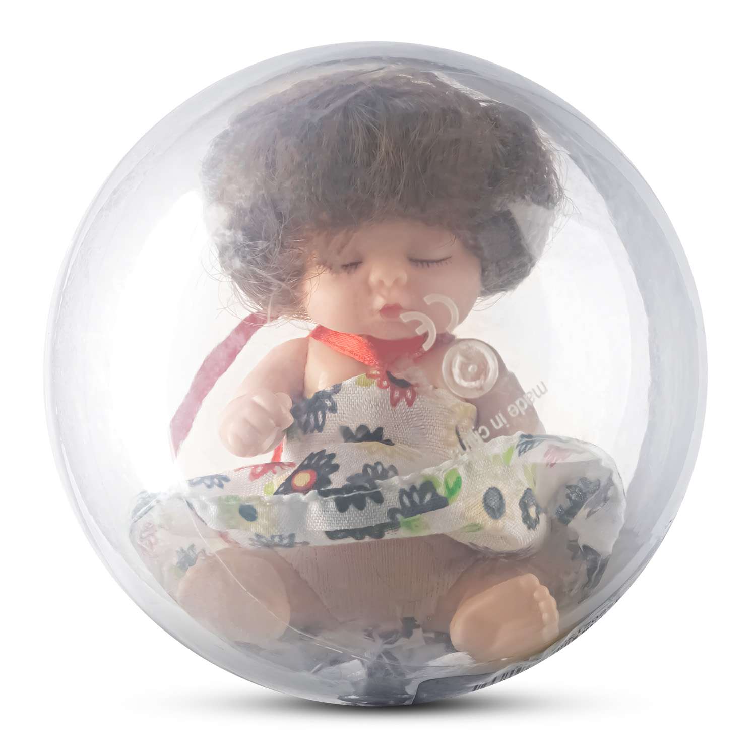 Кукла-младенец DollyToy с расчёской 11.5 см в шаре белый DOL0804-114//белый - фото 2