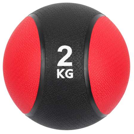 Медбол STRONG BODY медицинский мяч для фитнеса черно-красный 2 кг