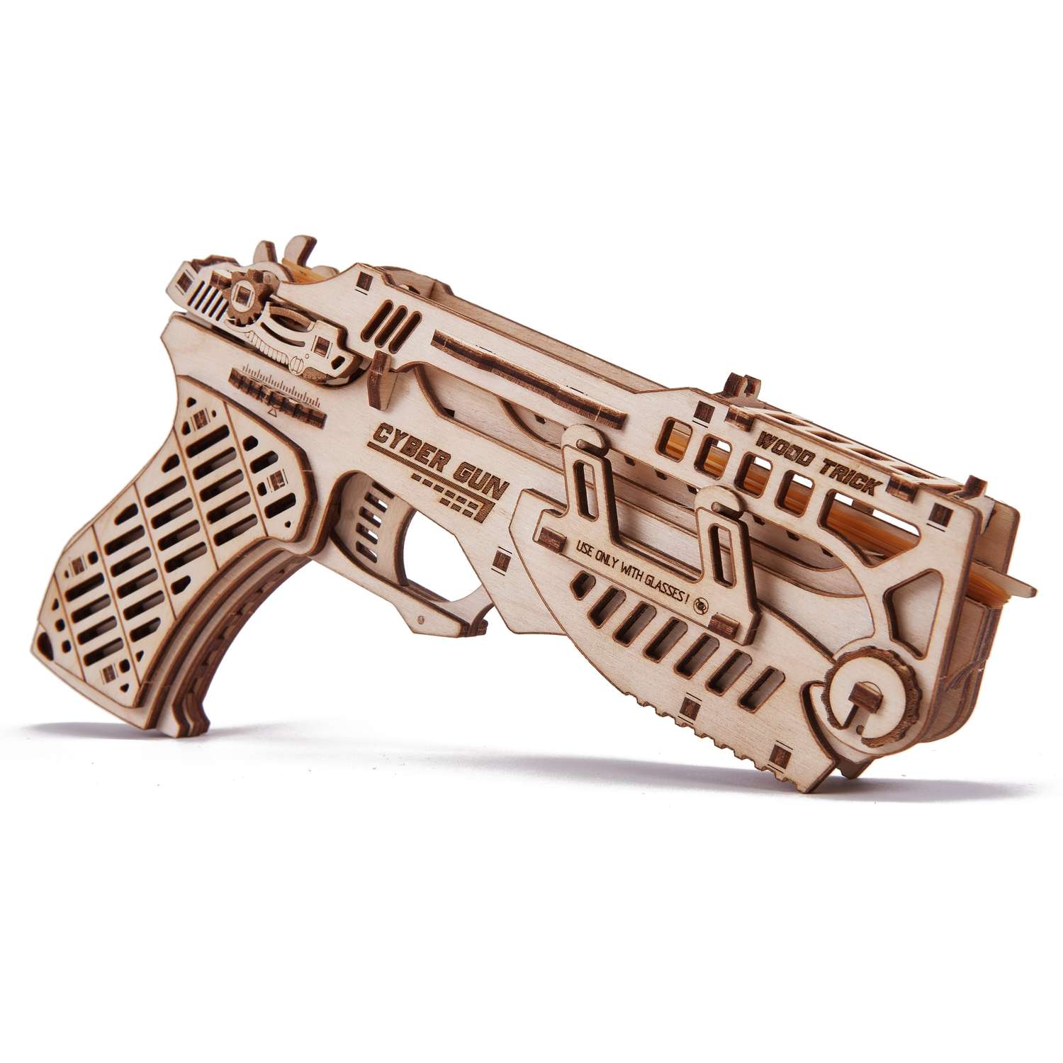 Модель сборная Wood Trick Кибер пистолет с мишенями «Сайбер Ган» 1234-45 - фото 2
