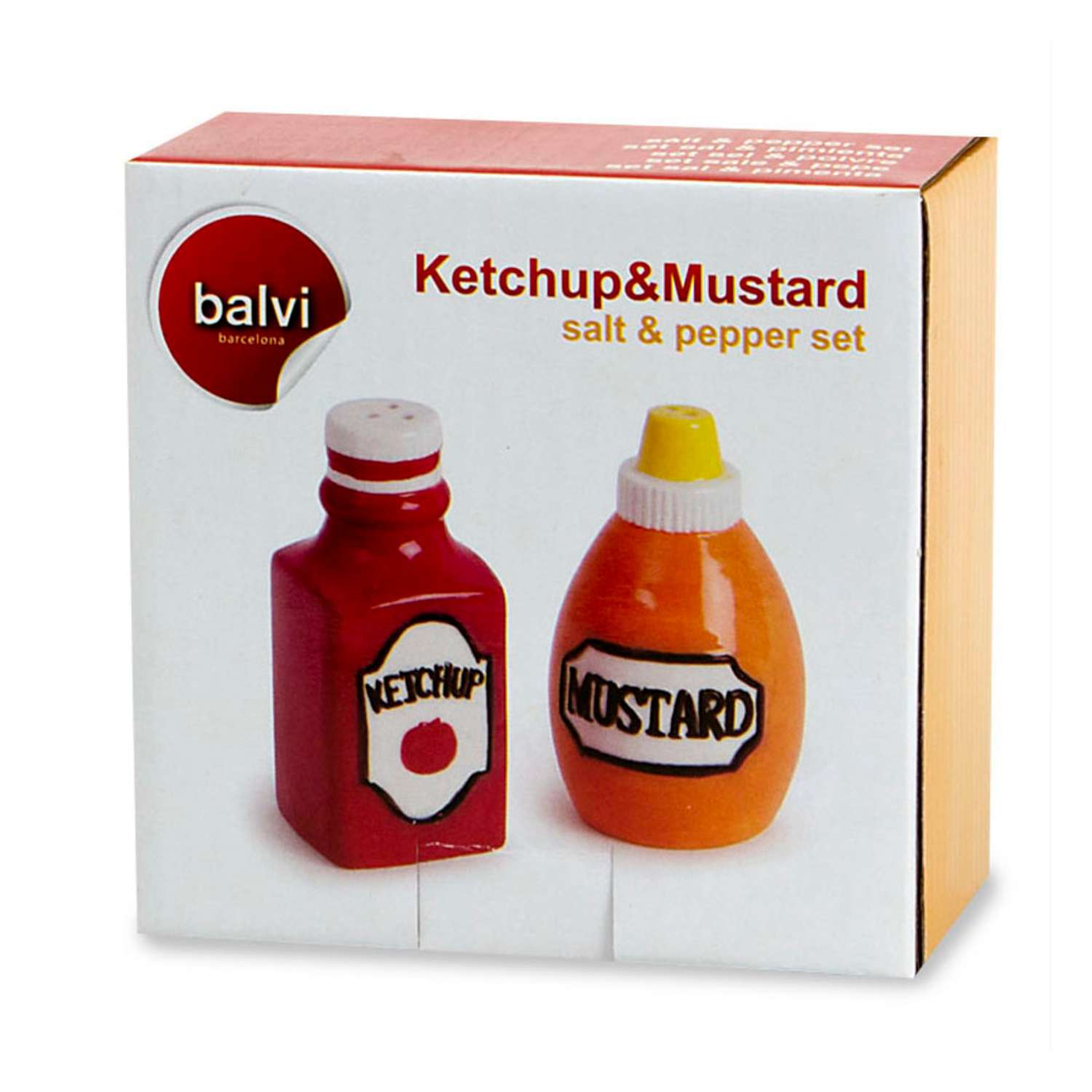 Набор Balvi Ketchup and Mustard Солонка и перечница - фото 3