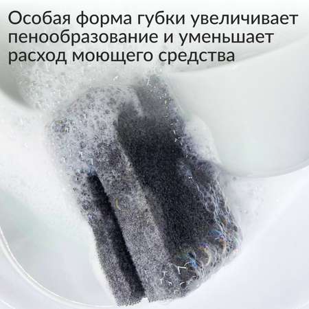 Губки для мытья посуды Jundo Kitchen Sponges Profi 5 шт поролон черные