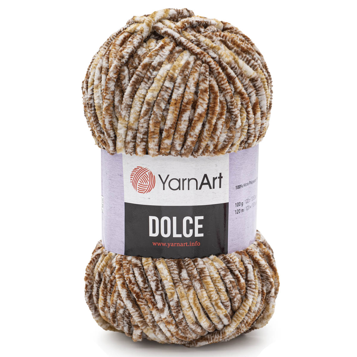 Пряжа для вязания YarnArt Dolce 100 гр 120 м микрополиэстер пушистая плюшевая 5 мотков 811 меланж - фото 3