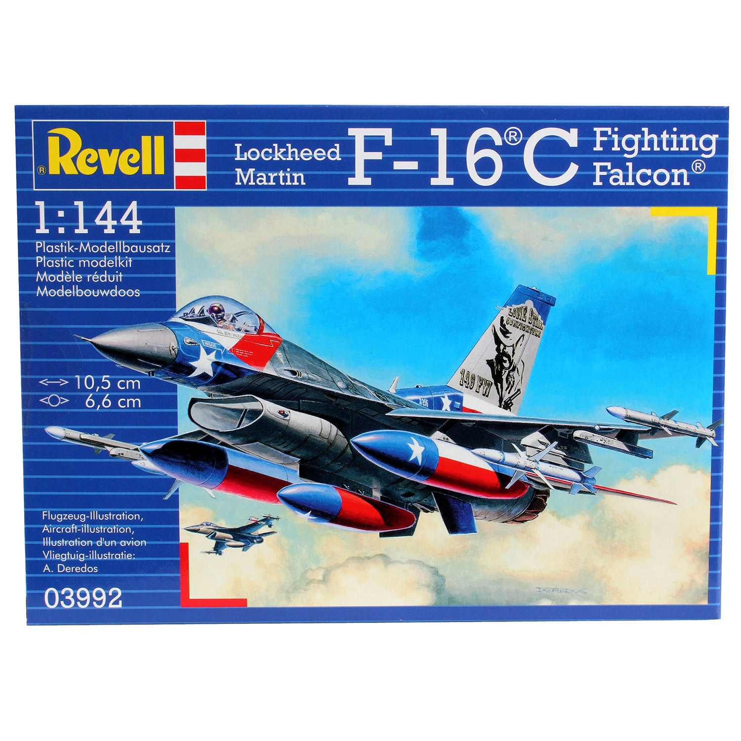 Сборная модель Revell Многоцелевой истребитель F-16C Fighting Falcon Боевой Сокол 03992 - фото 3