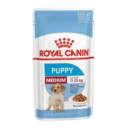 Корм для щенков ROYAL CANIN средних пород соус пауч 140г