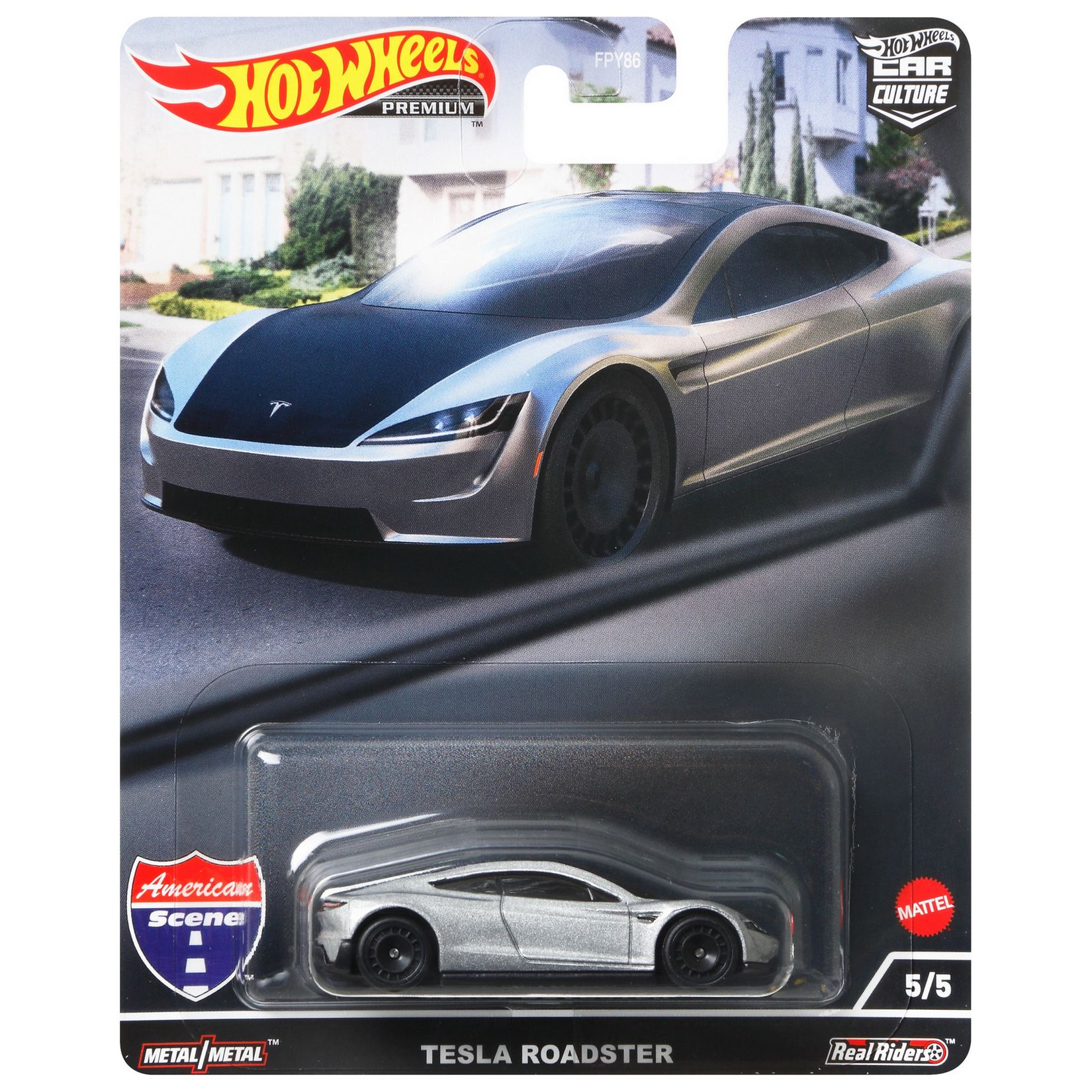 Машинка Hot Wheels Car Culture Американская серия Тесла Родстер HCK02  купить по цене 1299 ₽ в интернет-магазине Детский мир