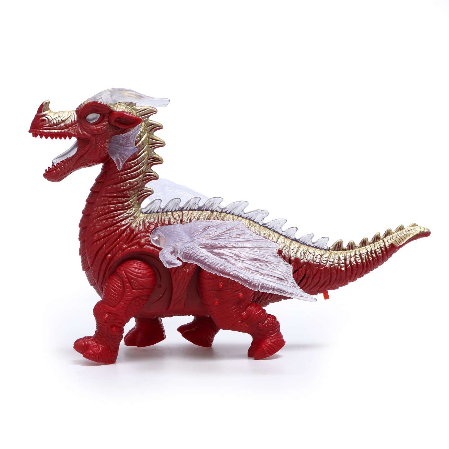 Динозавр Sima-Land Дракон работает от батареек со светом и звуком цвет красный - фото 2