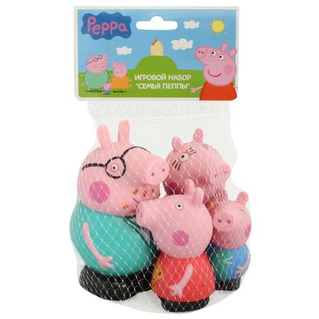 Набор для ванны Свинка Пеппа Pig Семья Пеппы 4 фигурки 25 068