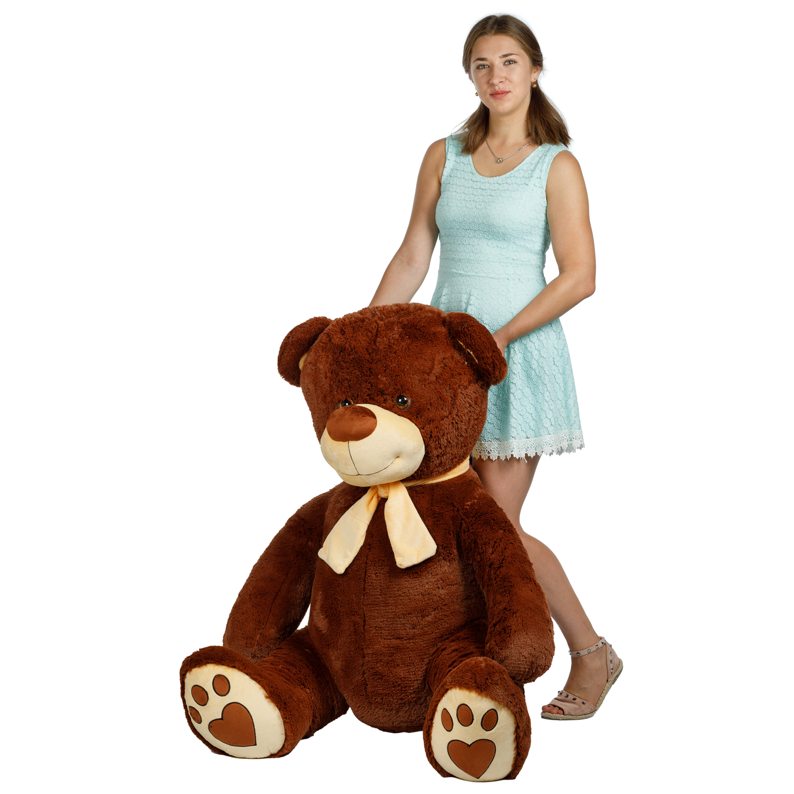 Мягкая игрушка Тутси Медведь Лапочкин игольчатый 100 см коричневый - фото 6