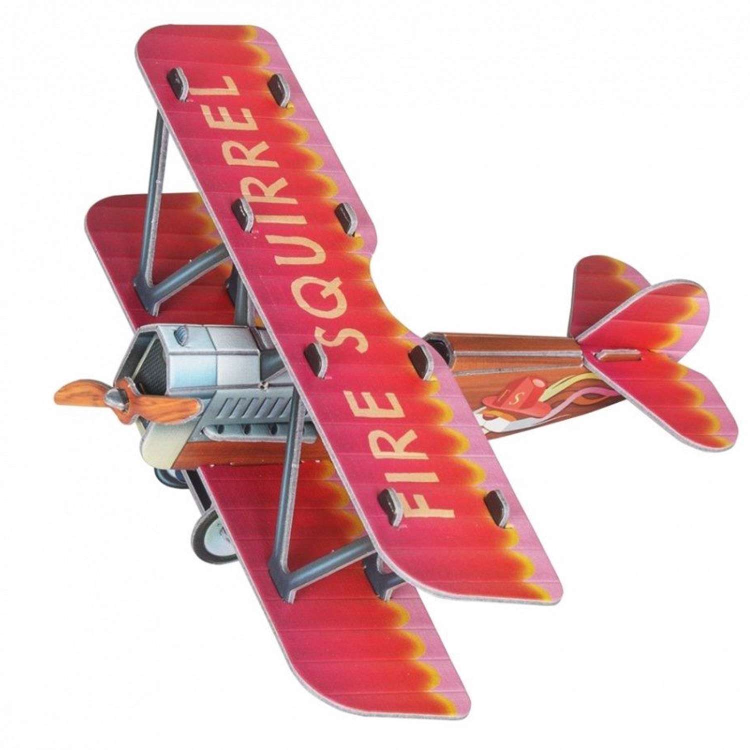 Игрушка из картона Умная бумага Сборная Самолетик красный 404-1 404-1 - фото 1