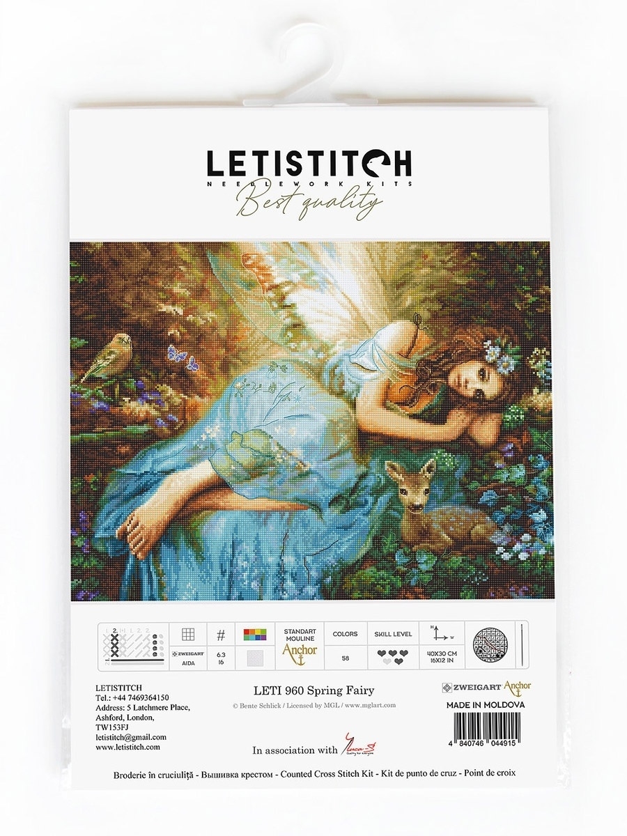 Набор для вышивания Letistitch крестом Leti960 Весенняя фея 40х30 см - фото 7