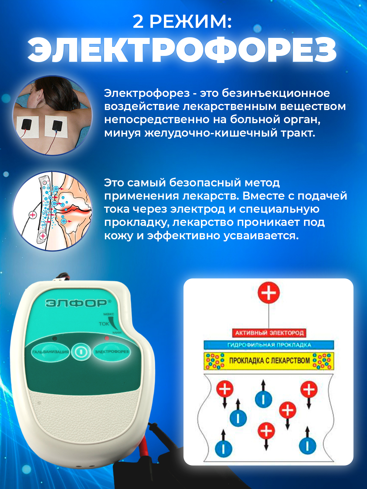 Физиотерапевтический аппарат Невотон ЭЛФОР для гальванизации и электрофореза в домашних условиях - фото 5